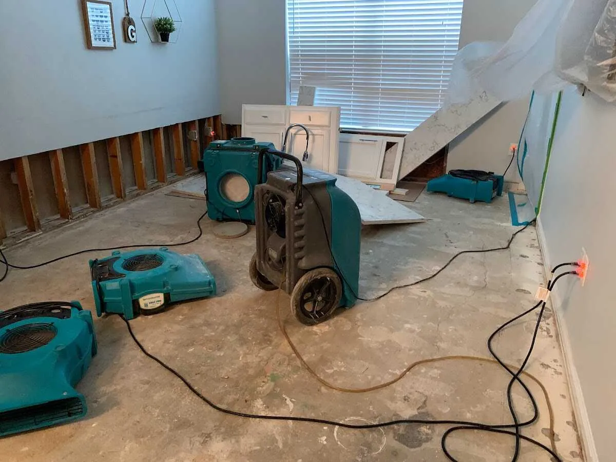 Dehumidifier in flood-cut room for Water Extraction & Removal in Hazel Park